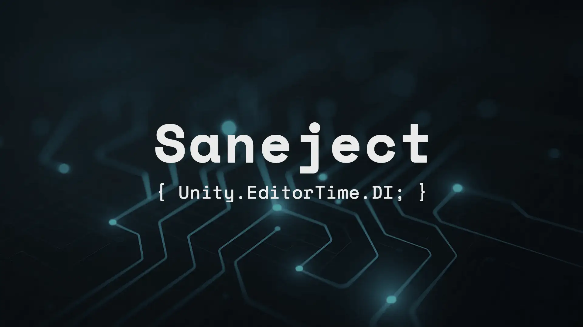 Saneject logo showcasing clean, minimalistic style, representing deterministic injection.